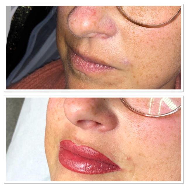 Permanente make-up full lips gecombineerd met lipliner