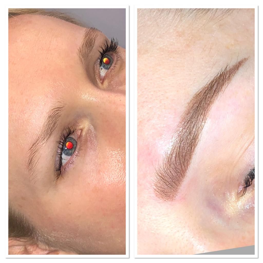 Close-up van genezen powder brows